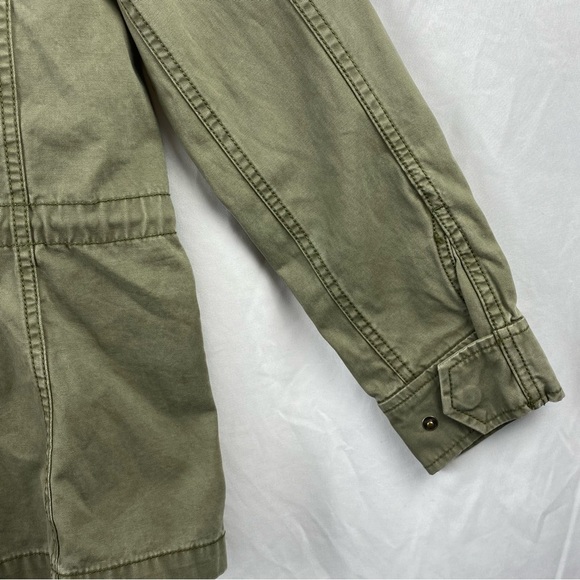 Madewell Passage Utility Cargo Olive Green Military Full Zip Up Jacket Small - Picture 14 of 16